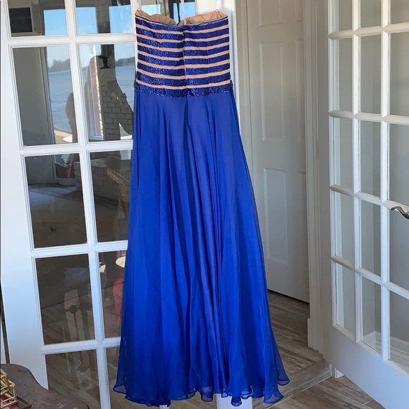 Sherri Hill Blue Prom Dress - Sadie Robertson Line - Picture 3 of 4